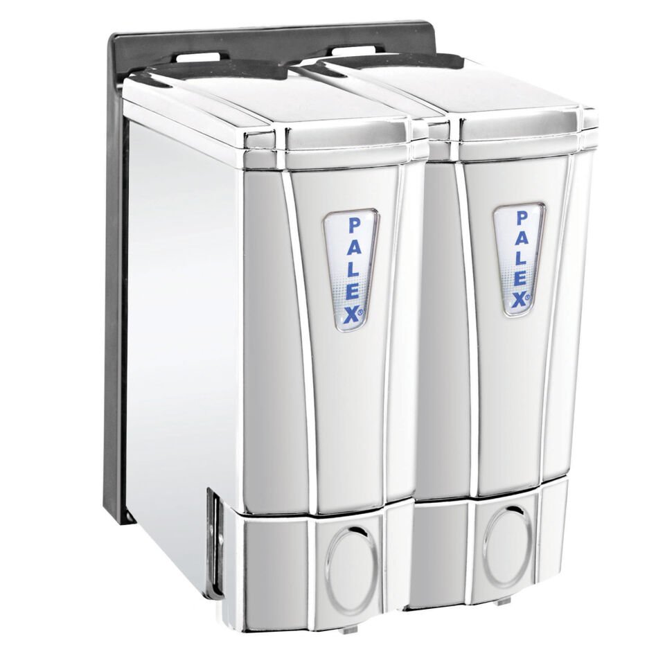 Mini Sıvı Sabun Dispenseri Çiftli 250*2 Cc Krom Kaplama