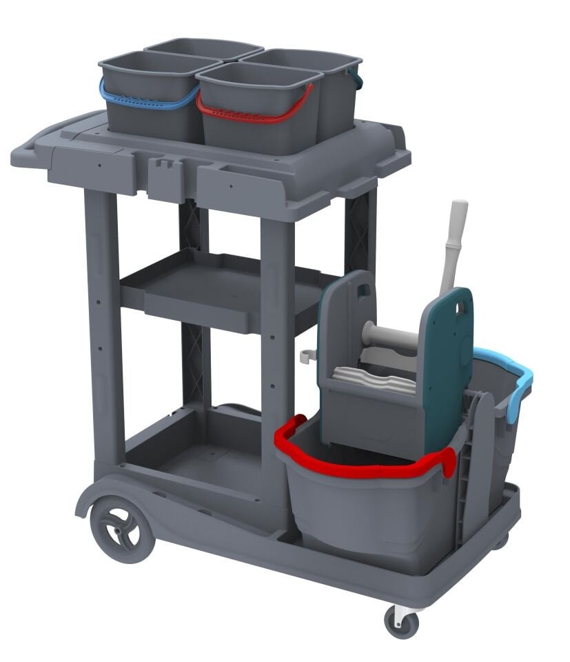 HERKÜL DUO KAT ARABASI , 4x6 LT KOVA, 2x18 LT KOVA 580x980x560