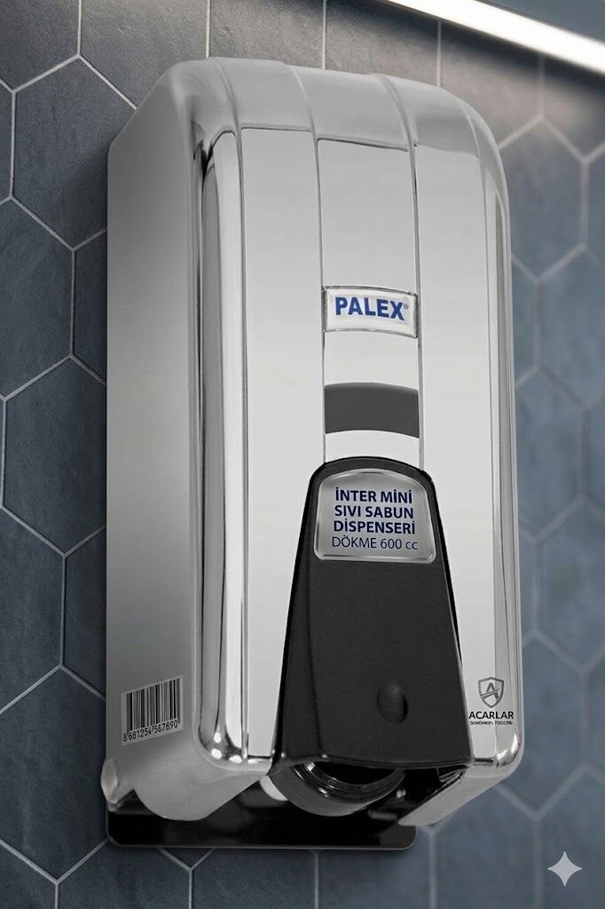 İnter Mini Sıvı Sabun Dispenseri Dökme 600 Cc Krom Kaplama