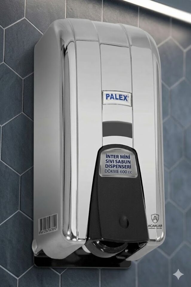 İnter Mini Sıvı Sabun Dispenseri Dökme 600 Cc Krom Kaplama