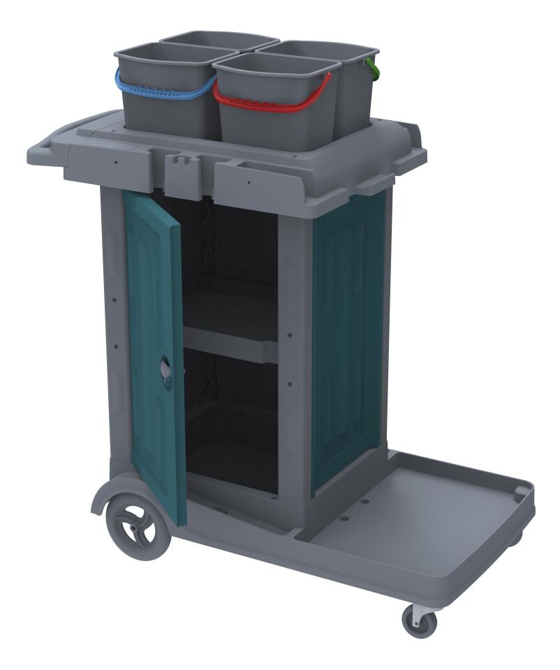 Herkül Base Dolaplı Kat Arabası , 4X6 Lt Kova 80X980X560