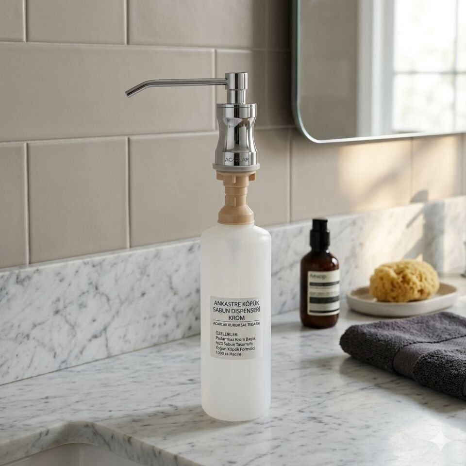 Ankastre Köpük Sabun Dispenseri Krom