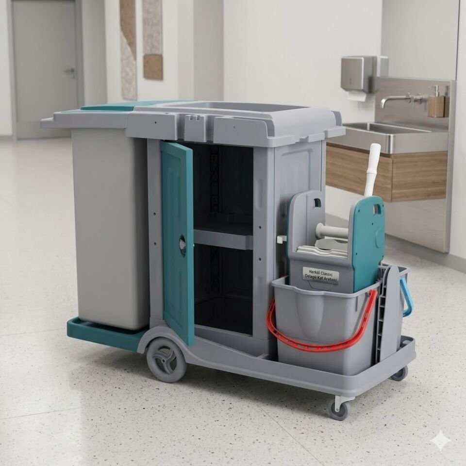 Herkül Classıc Dolaplı Kat Arabası, 120 Lt Branda, 
2X18 Lt Kova 610X1050X570