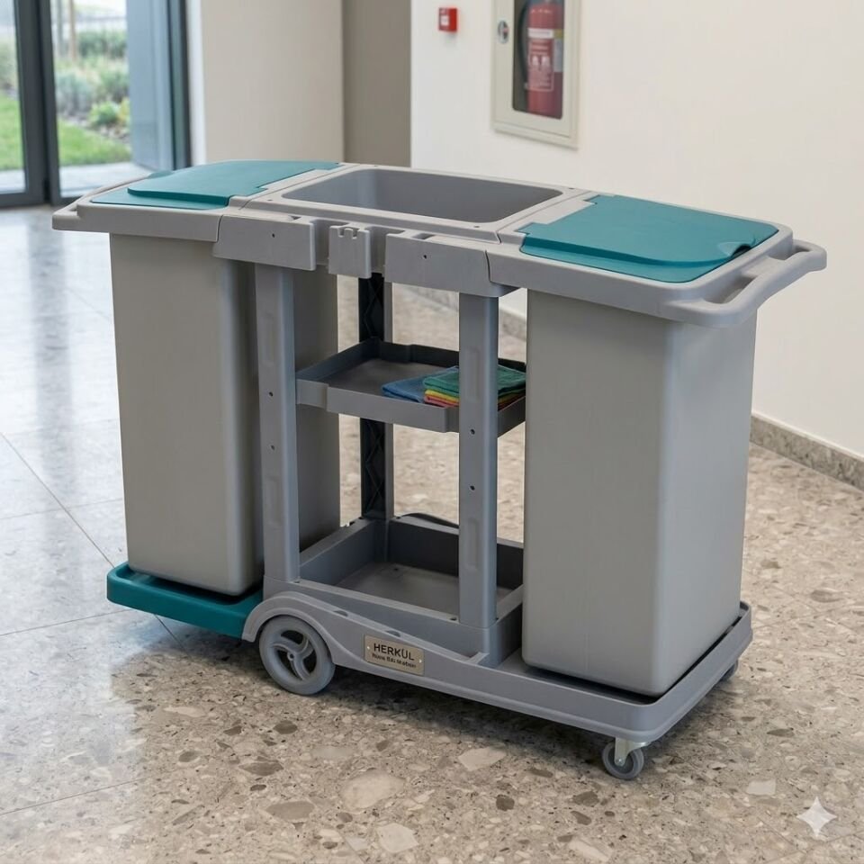 Herkül Nano Kat Arabası, 2X120 Lt Branda 580X980X560