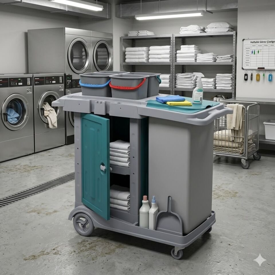 Herkül Nano Dolaplı Kat Arabası , 120 Lt Branda, 
4X6 Lt Kova 580X980X560