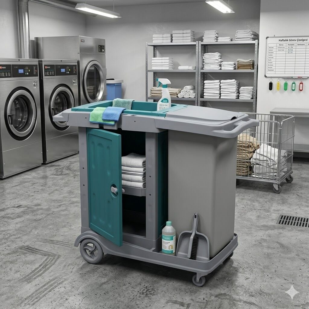 Herkül Nano Dolaplı Kat Arabası , 120 Lt Branda 580X980X560