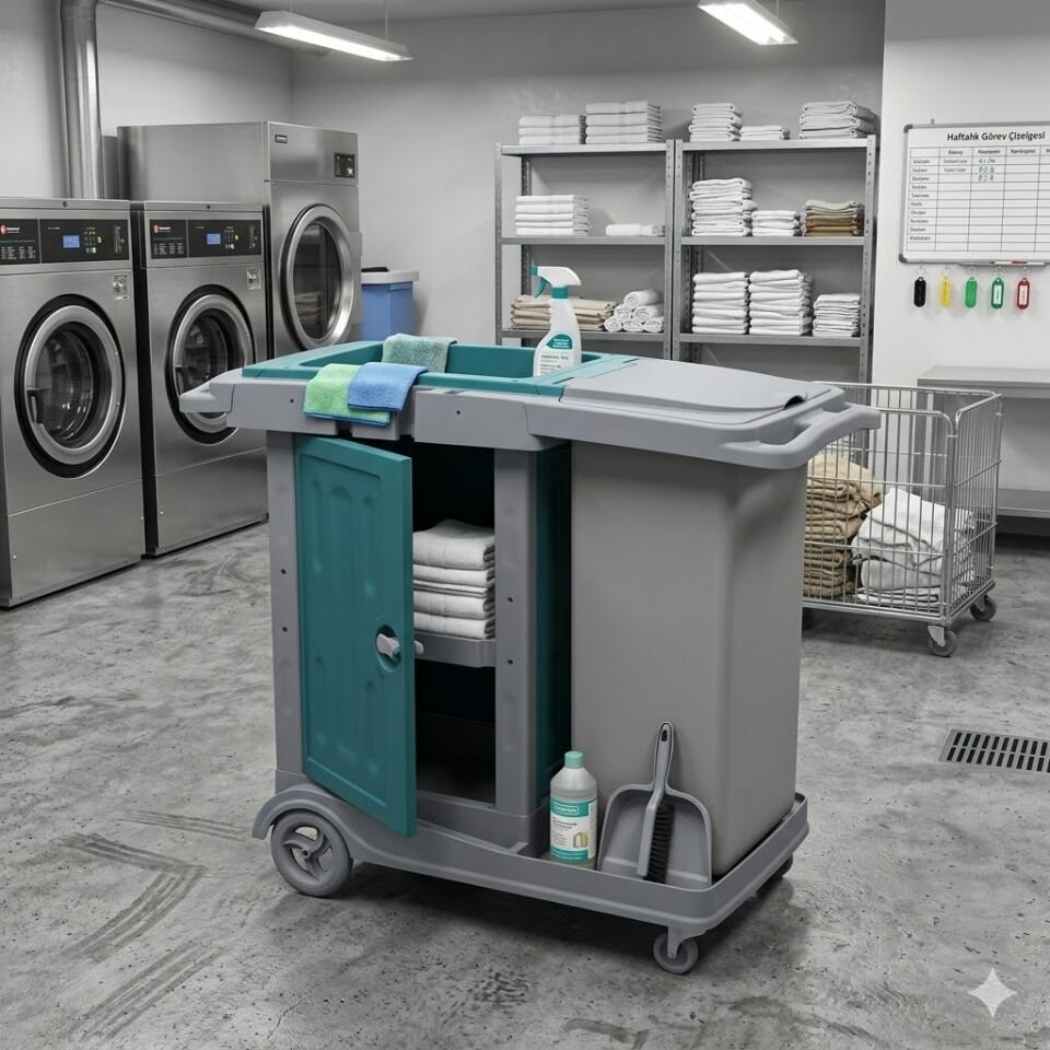 Herkül Nano Dolaplı Kat Arabası , 120 Lt Branda 580X980X560