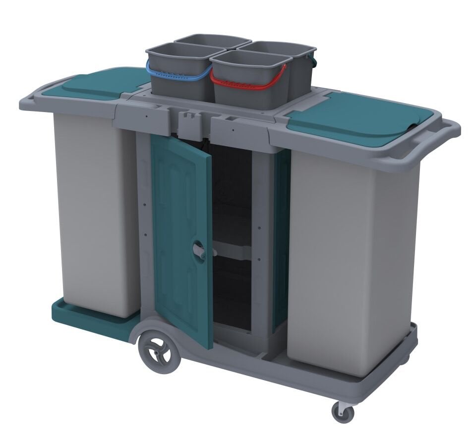 HERKÜL NANO DOLAPLI KAT ARABASI , 2x120 LT BRANDA, 
4x6 LT KOVA 580x980x560