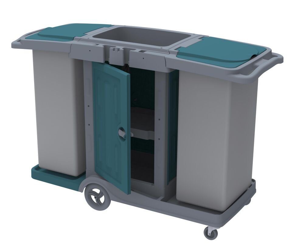 Herkül Nano Dolaplı Kat Arabası, 2X120 Lt Branda 580X980X560