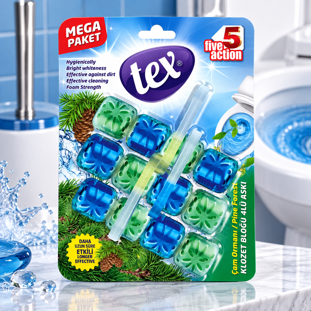 Tex Wc Klozet Bloğu Mega (Çam Ormanı) 3*50 Gr