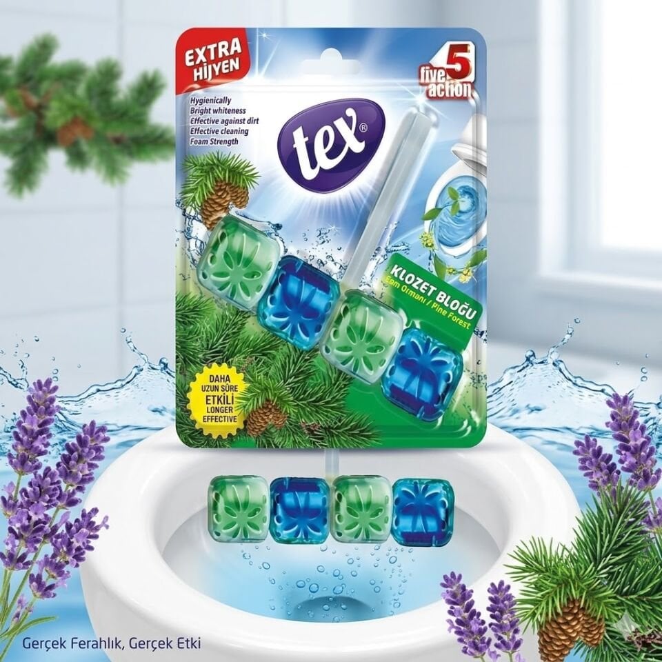 Tex Wc Klozet Bloğu Mega 3*50Gr * (Çam Ormanı) 3*50Gr