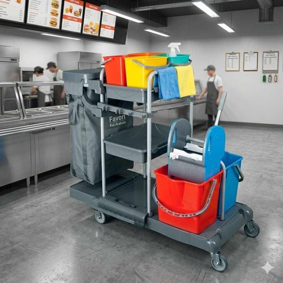 Favori Kat Arabası , 100 Lt Branda , 4X6 Lt Kova, 
2X18 Lt Kova Boyalı 580X980X560