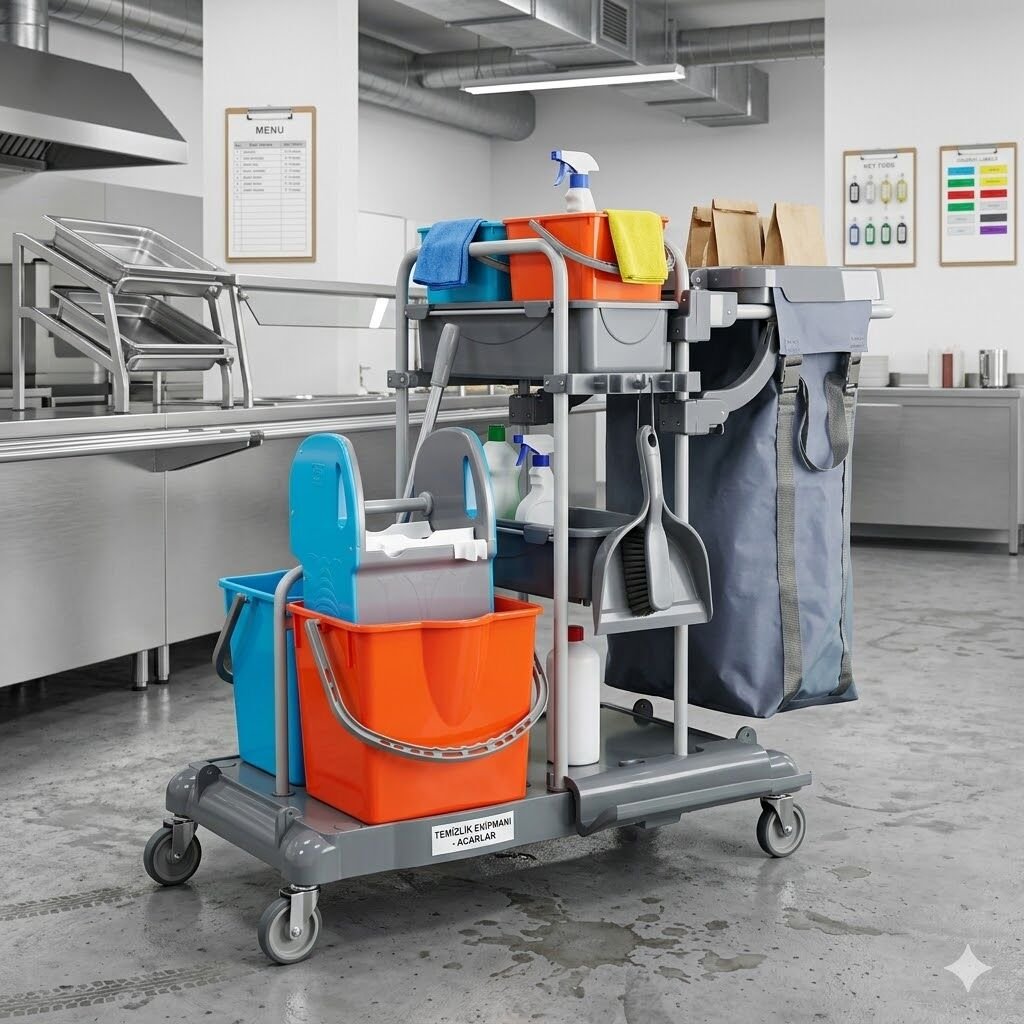 Favori Kat Arabası , 100 Lt Branda , 2X6 Lt Kova, 
2X18 Lt Kova Boyalı 580X980X560