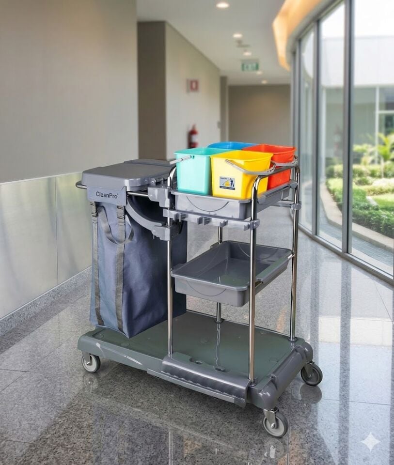 Jumbo Kat Arabası, 100 Lt Branda, 4X6 Lt Kova Krom 610X910X370