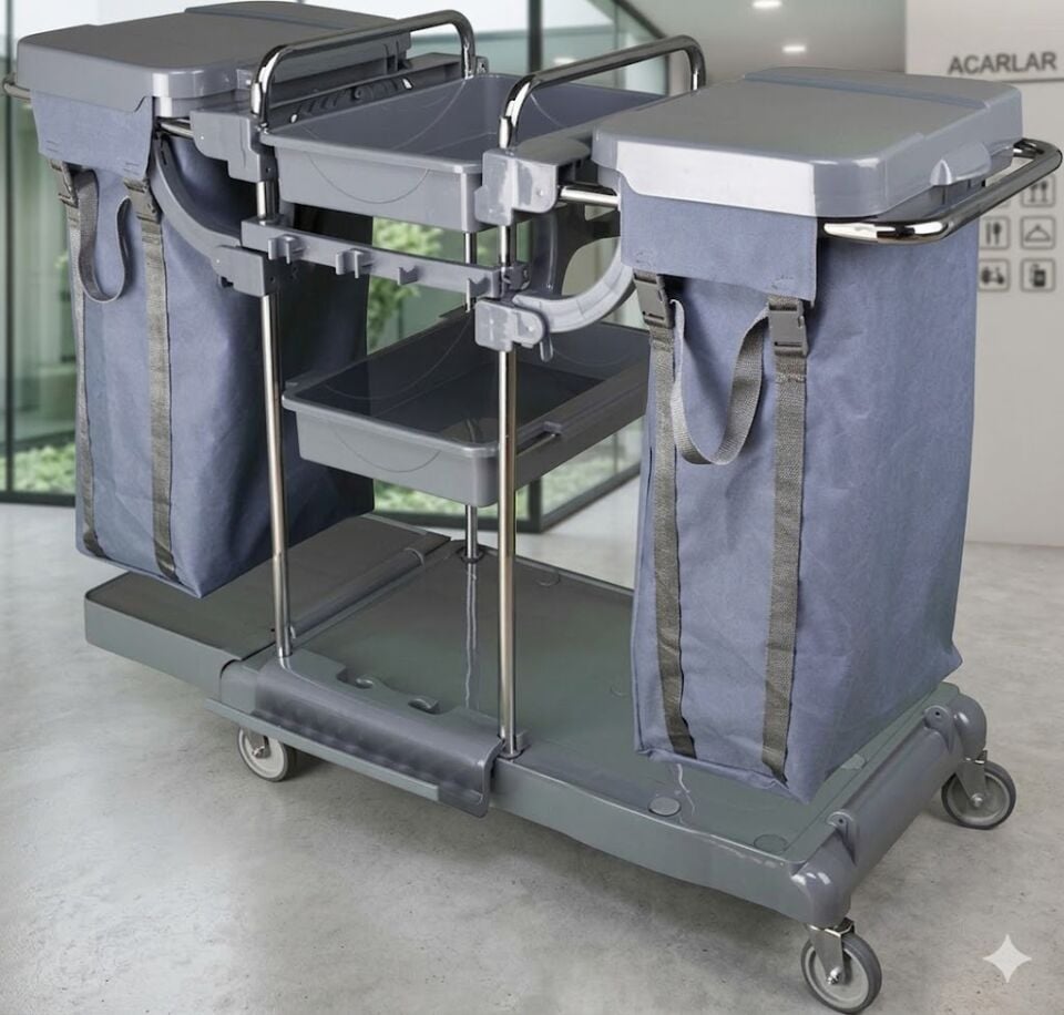 Jumbo Kat Arabası , 2X100 Lt Branda Krom 600X97X410