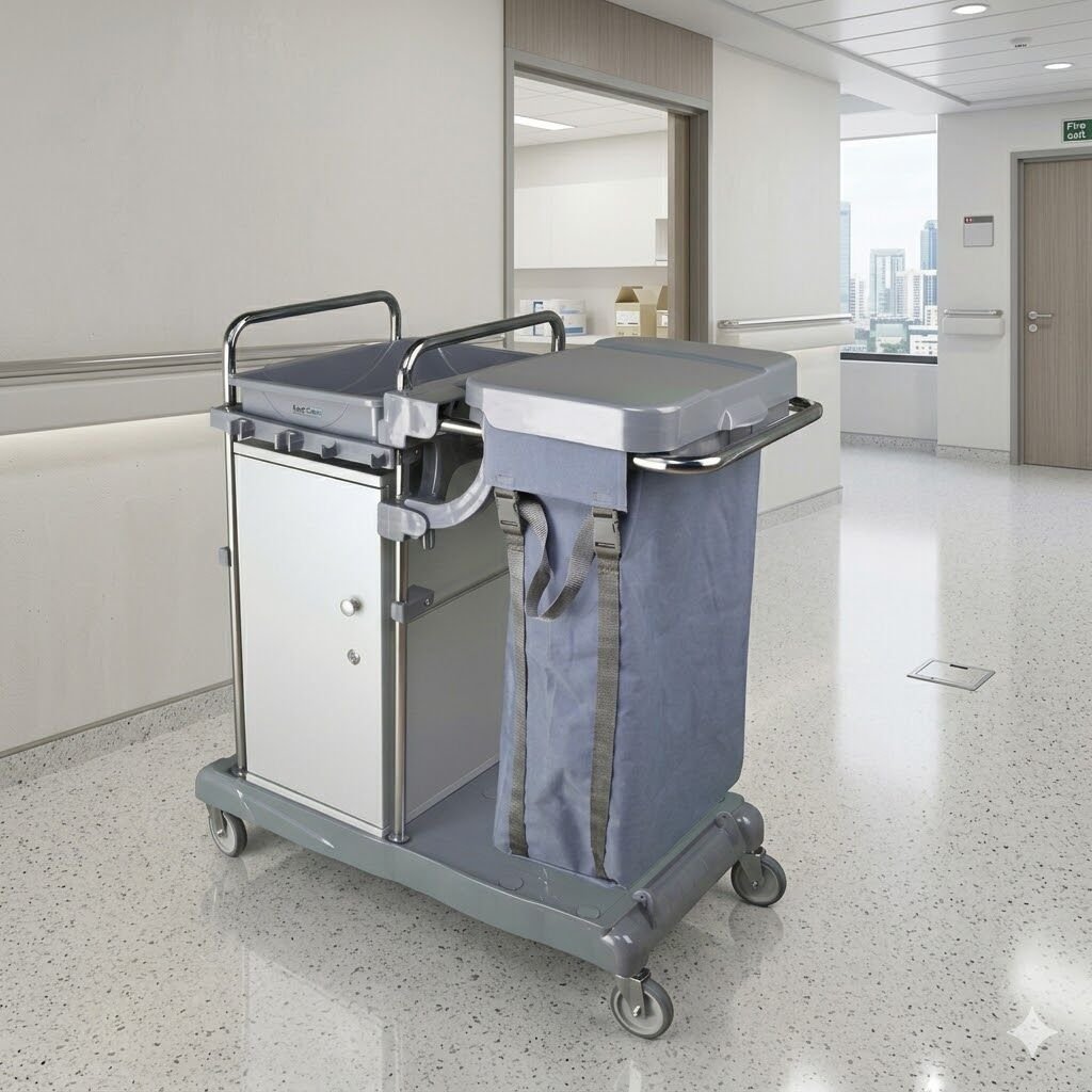 Smart Dolaplı Kat Arabası , 100 Lt Branda Krom 600X97X410