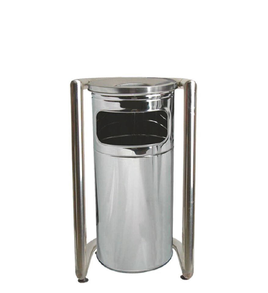 U Bahçe Tipi Çöp Kovası Krom
