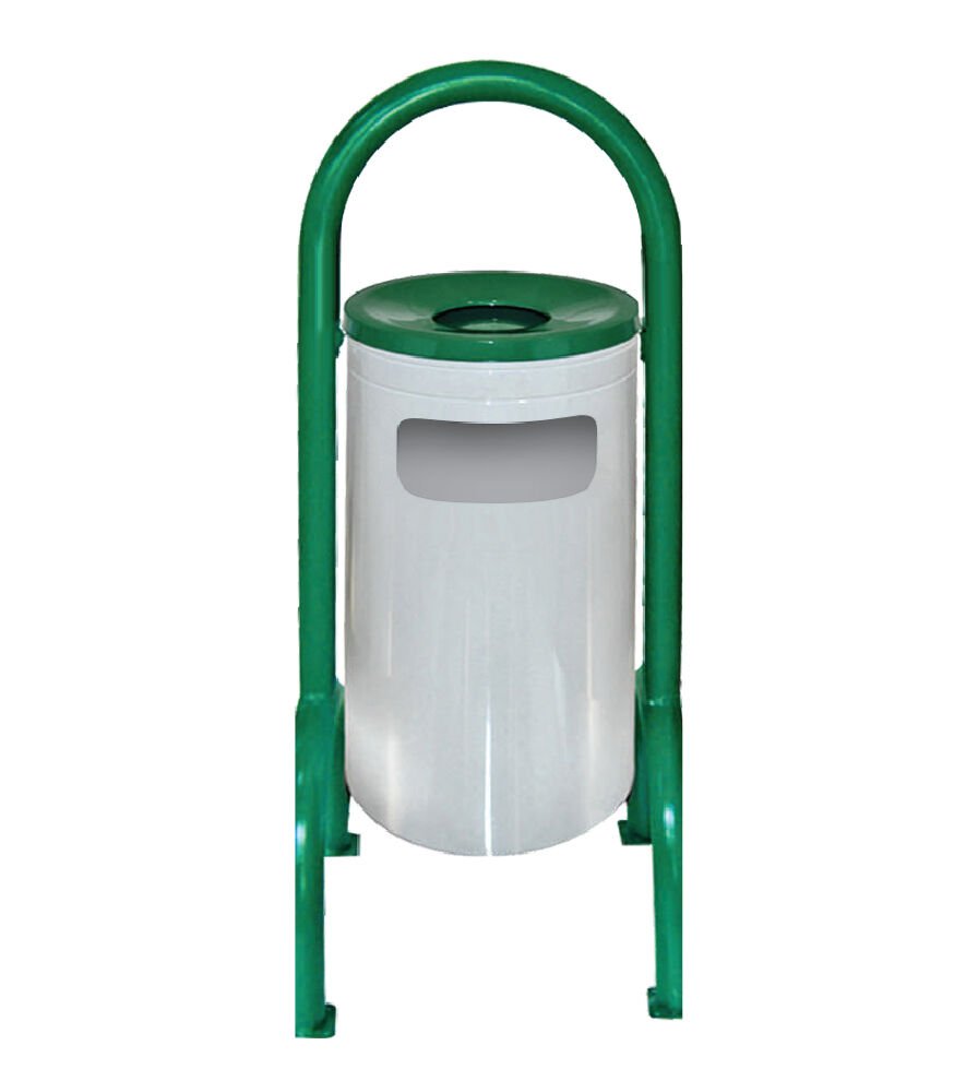 Dört Ayaklı Bahçe Tipi Çöp Kovası Boyalı