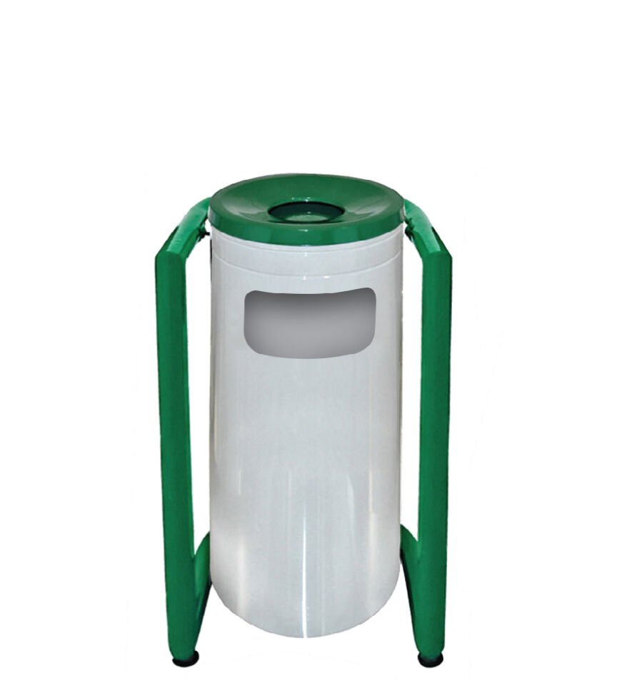 U Bahçe Tipi Çöp Kovası Boyalı