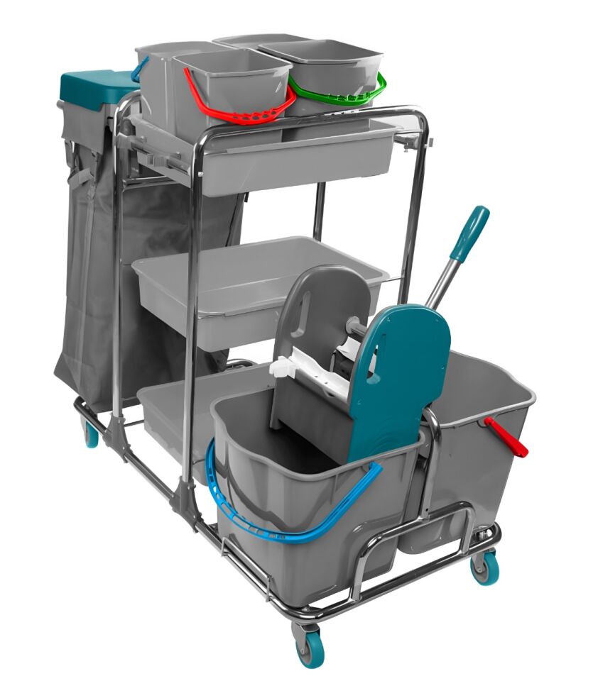 YAKAMOZ KAT ARABASI , 100 LT BRANDA , 4x6 LT KOVA, 2x18 LT KOVA KROM 610x1050x500