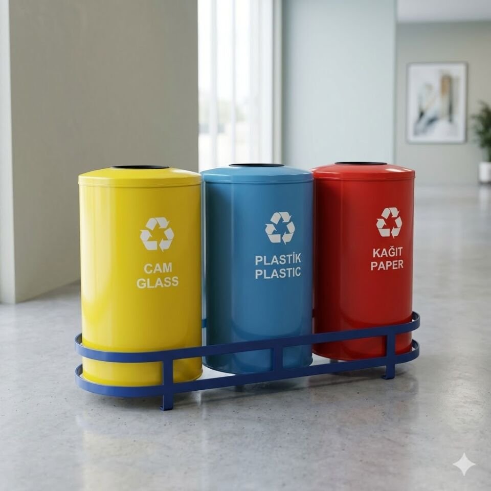 Geri Dönüşüm 3'Lü Set Boyalı