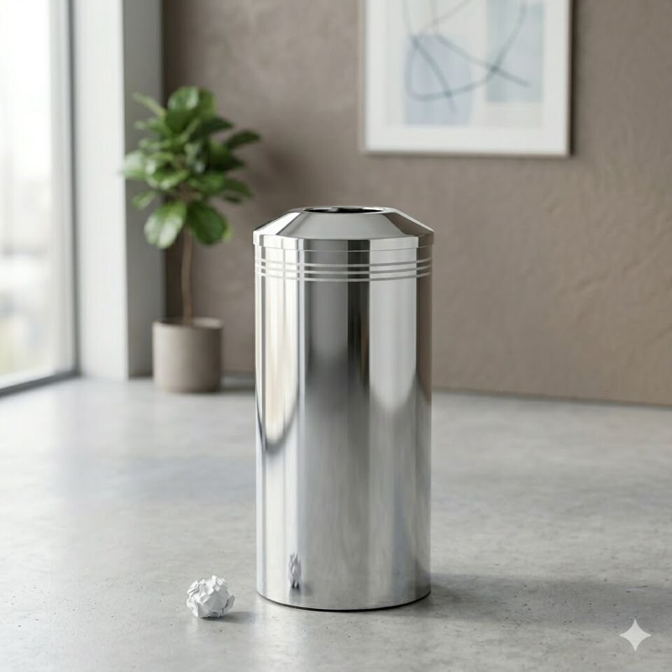 Krom Neptün Çöp Kovası 34 Lt.