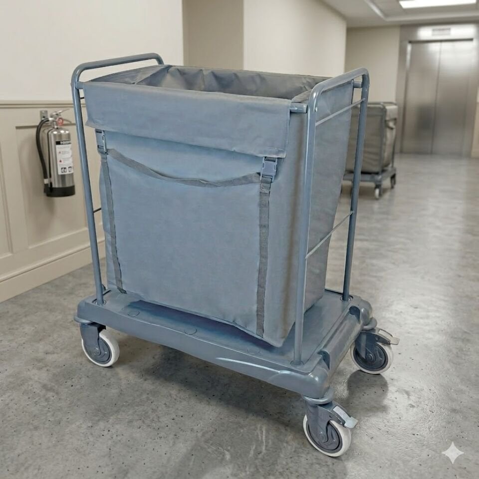 Çöp Çam. Toplama Arabası , 200 Lt Branda , Büyük Teker , Boyalı (Plastik Şaseli) Boyalı 800X1100X300