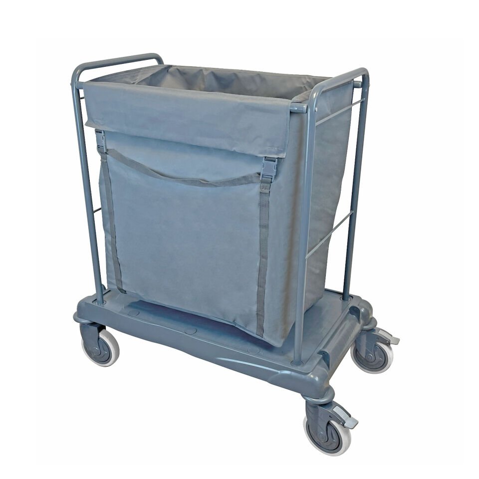 Çöp Çamaşır Toplama Arabası , 200 Lt Branda , Büyük Teker , Boyalı (Plastik Şaseli) Boyalı 800X1100X300