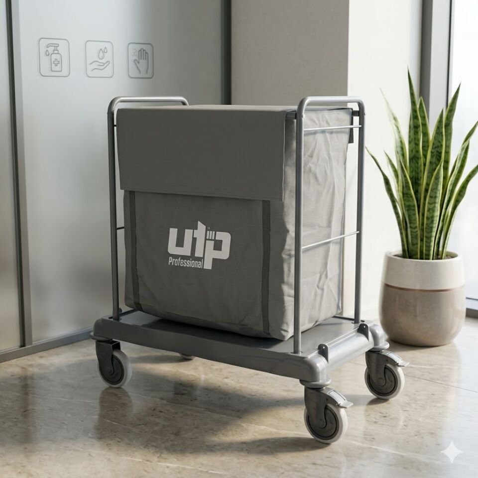 Krom Çöp ve Çamaşır Toplama Arabası - 200 LT Profesyonel Seri