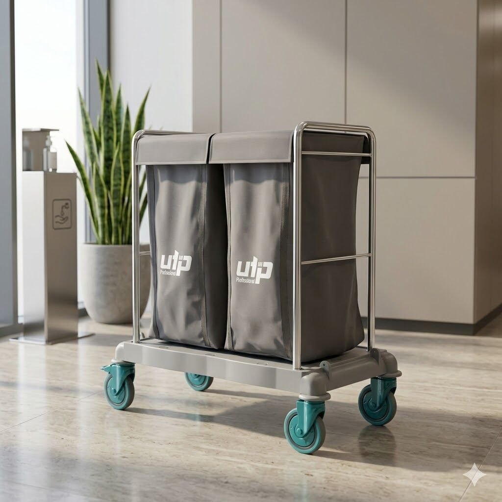 2x100 LT Çamaşır ve Çöp Toplama Arabası - Profesyonel Çözüm