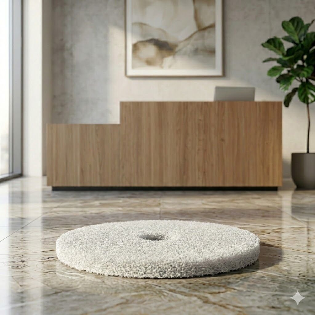 ZEMİN CİLA PEDİ 35 CM BEYAZ Hassas Parlatma