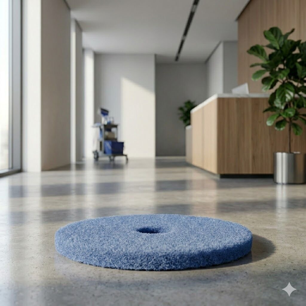 ZEMİN CİLA PEDİ 35 CM MAVİ Hassas Bakım