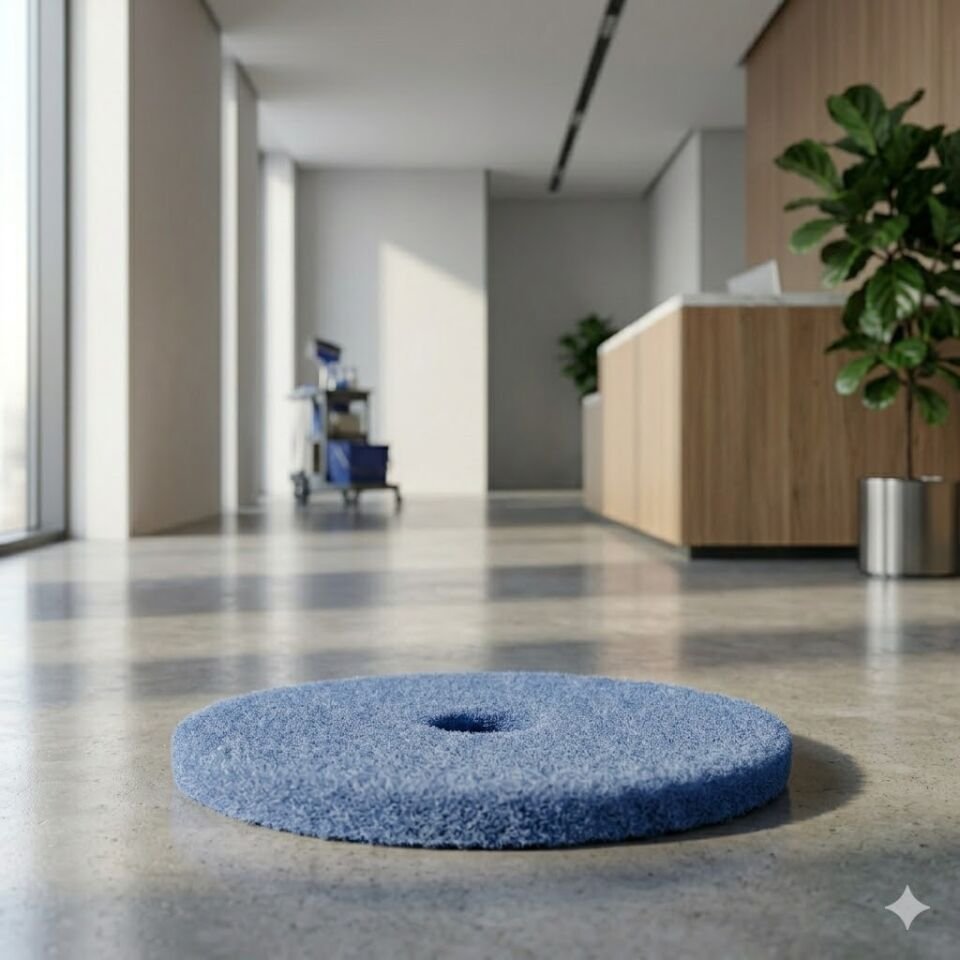 ZEMİN CİLA PEDİ 35 CM MAVİ Hassas Bakım