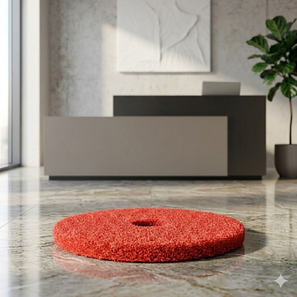 ZEMİN CİLA PEDİ 43 CM KIRMIZI Hassas Parlatma