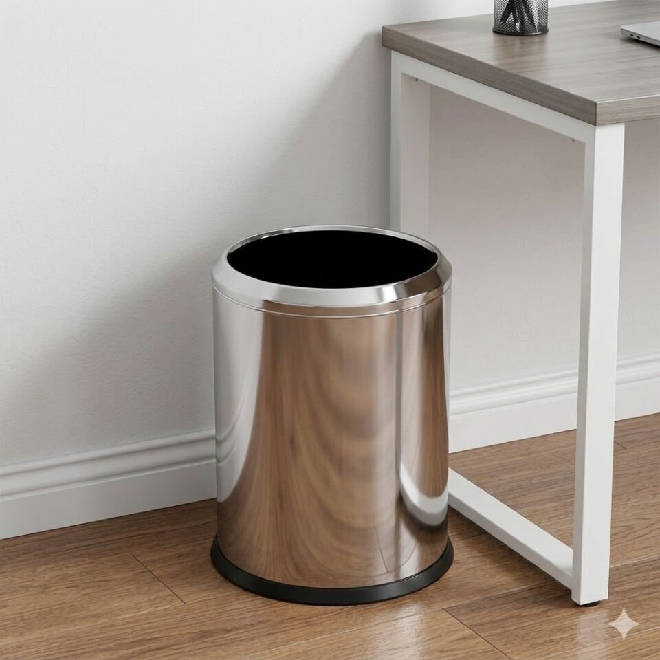 Krom Çemberli Çöp Kovası 32 Lt.