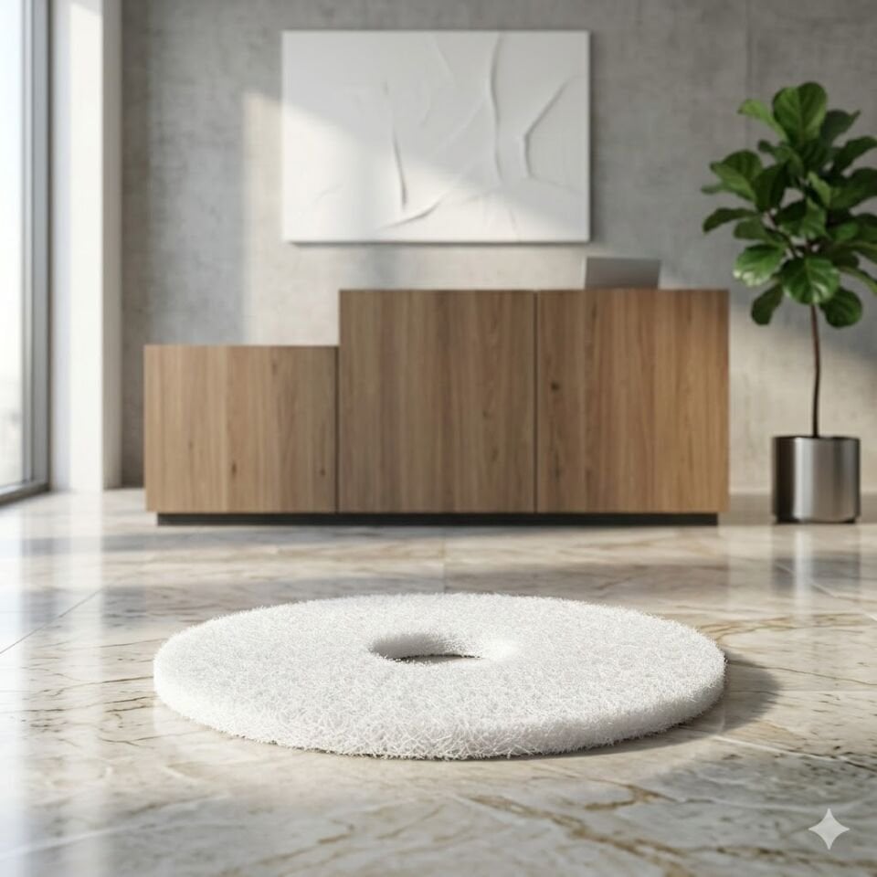 ZEMİN CİLA PEDİ 43 CM BEYAZ Hassas