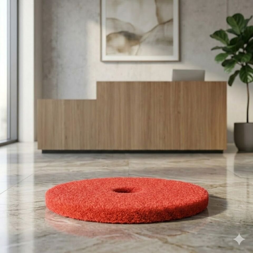 ZEMİN CİLA PEDİ 51 CM KIRMIZI Hassas Ovama Pedi