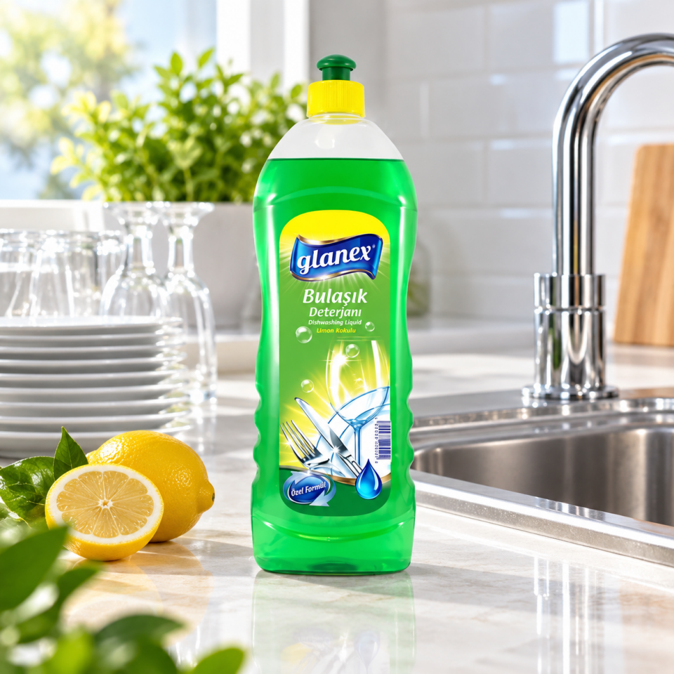 Glanex Bulaşık Deterjanı Yeşil Limon 750 Gr