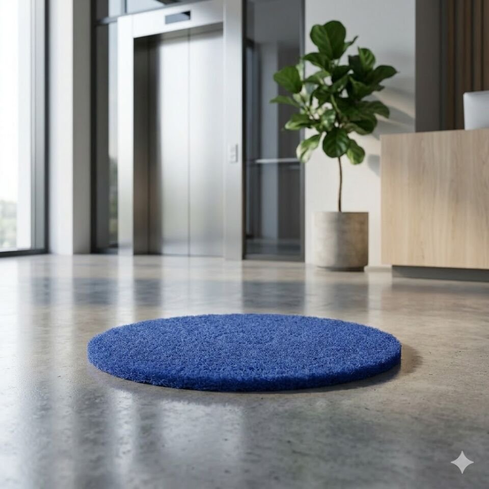 Mavi Zemin Cila Pedi 51 cm - Endüstriyel Zemin Parlatma Çözümü