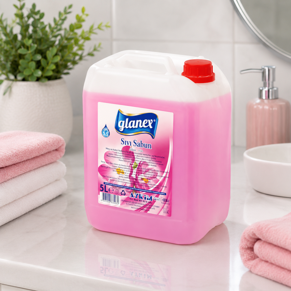 Glanex Sıvı El Sabunu Pembe 5 Kg