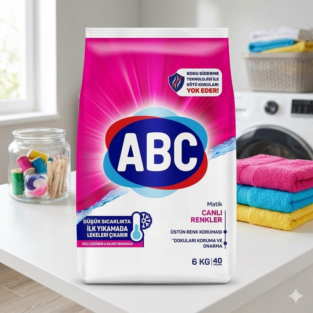 Abc Toz Deterjan Canlı Renkler 6 Kg