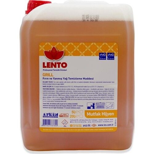 LENTO GRİLL Fırın, Grill Ve Yanmış Yağları Temizleme Maddesi 5KG