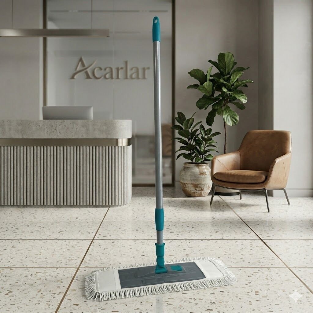 Jetsil 50 Cm Mop Takımı - 140 Cm Teleskopik Alüminyum Saplı