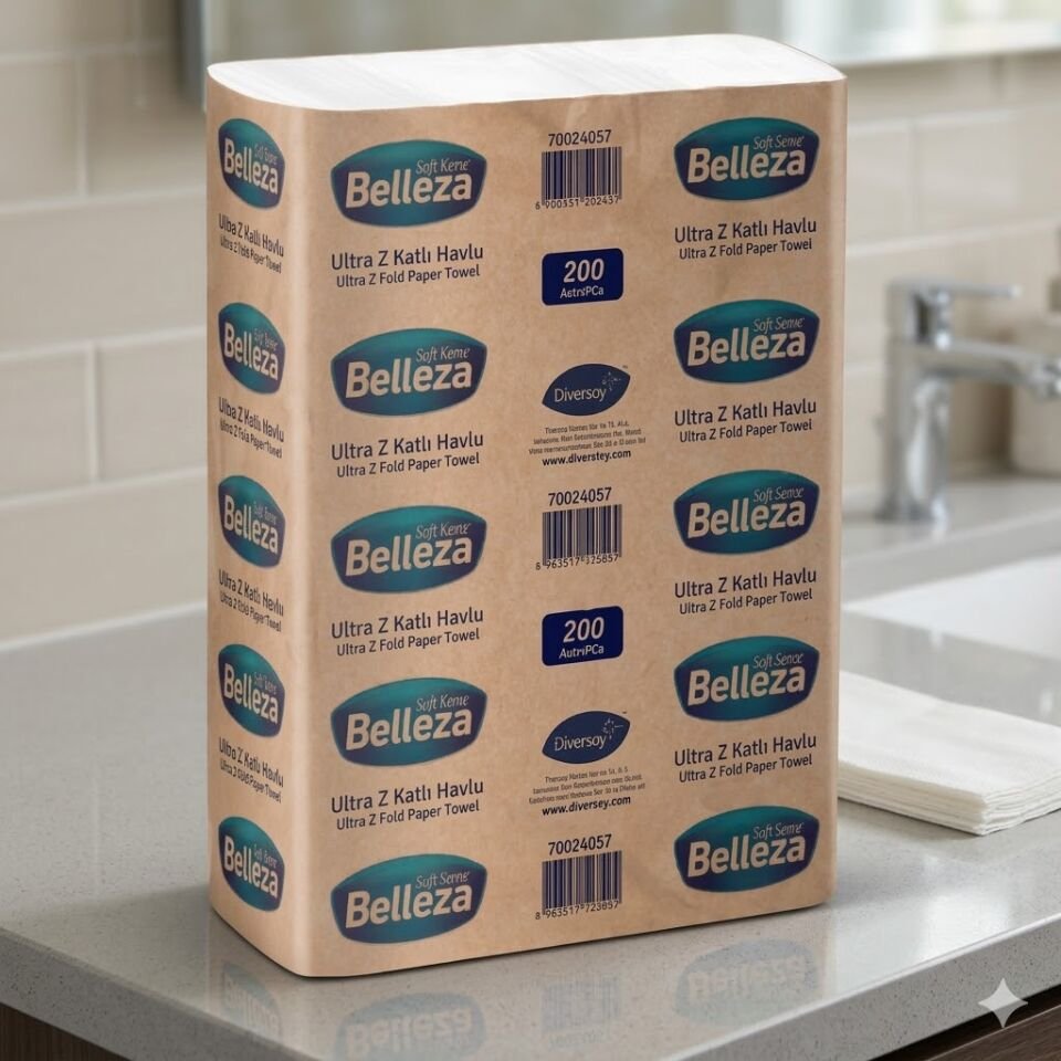 Belleza Ultra Z Katlı Havlu 2 Katlı 20 Rulo ( 7,95 Kg 200 Yaprak 23*24 Cm )