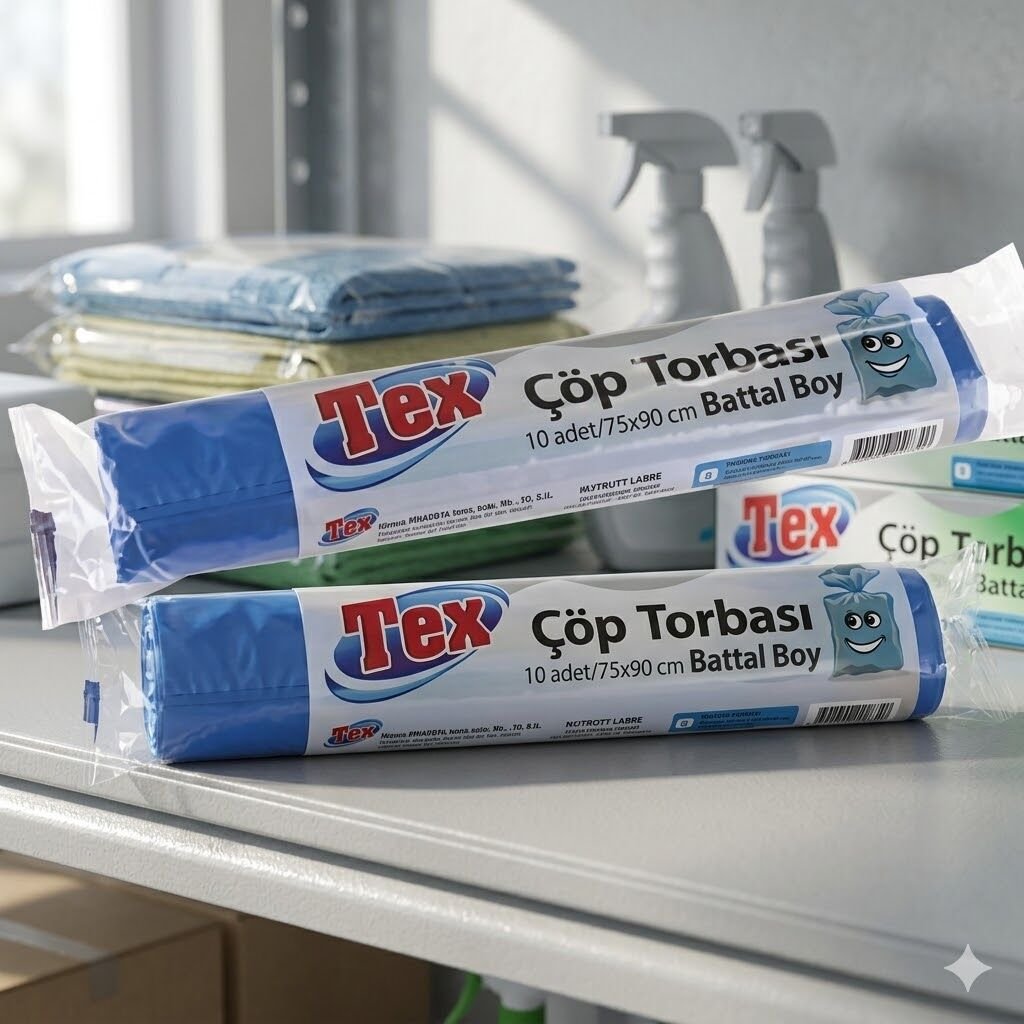 Tex Battal Boy Çöp Torbası Siyah 75X90 Cm 22 Mikron 135 Gram