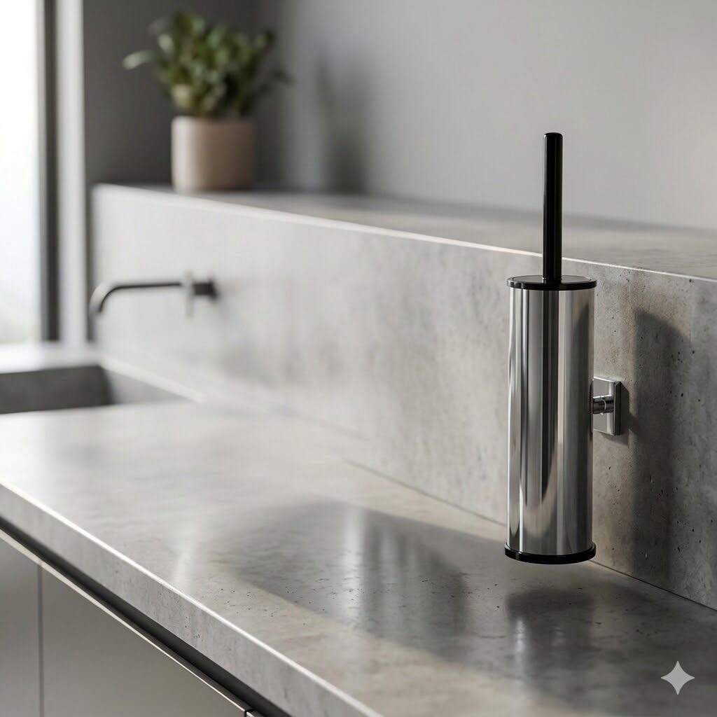 Krom Mikro Askılı Klozet Fırçası