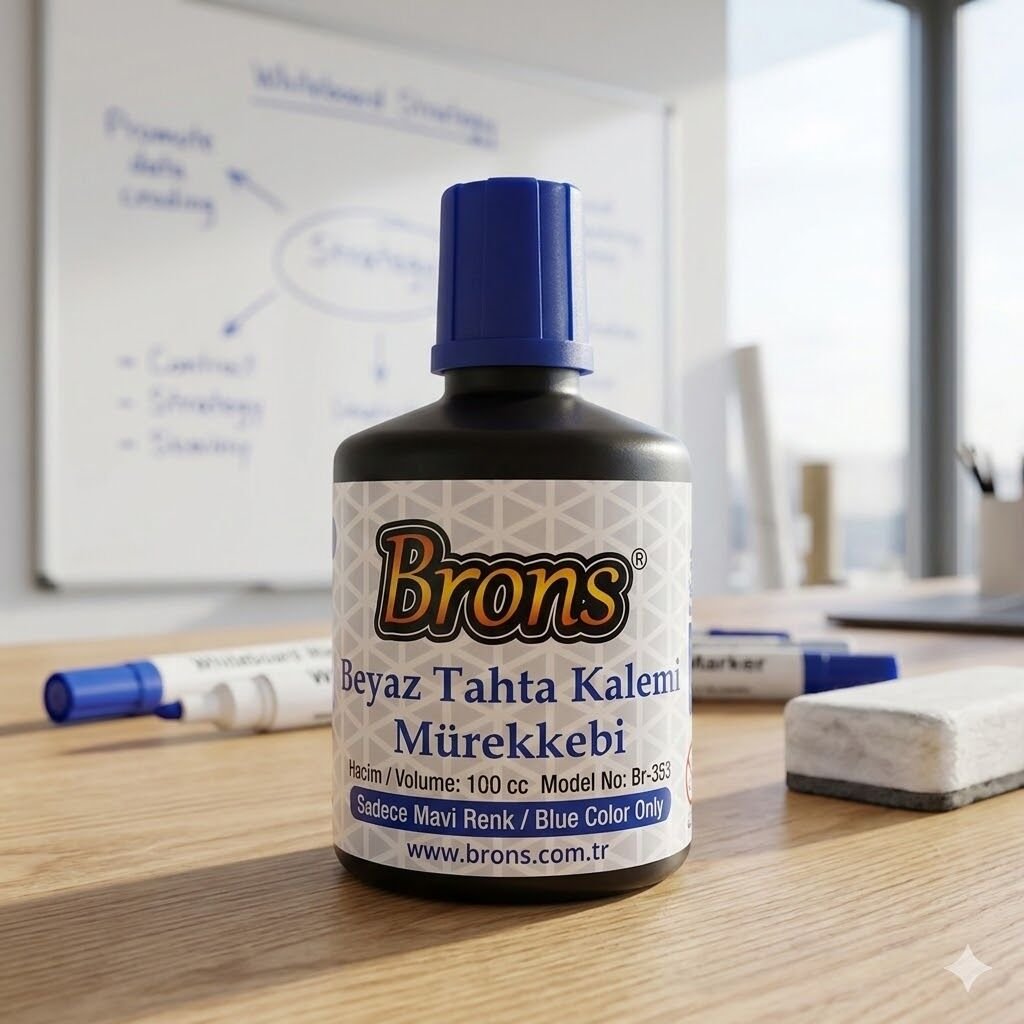 Brons Mavi Tahta Kalemi Mürekkebi 100 Cc Br-354