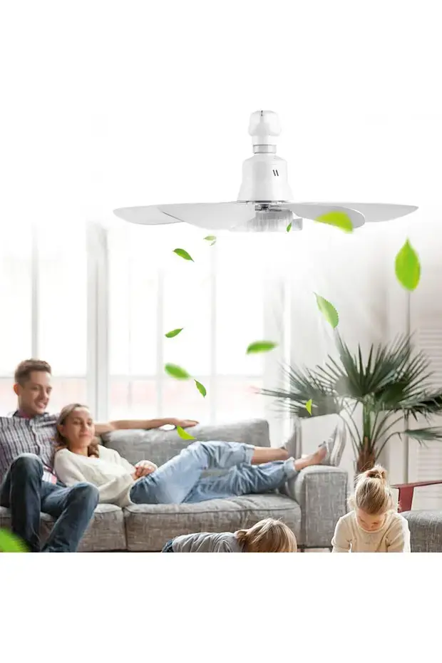 Elit Led Tavan Vantilatörü Avize Lamba Kumandalı