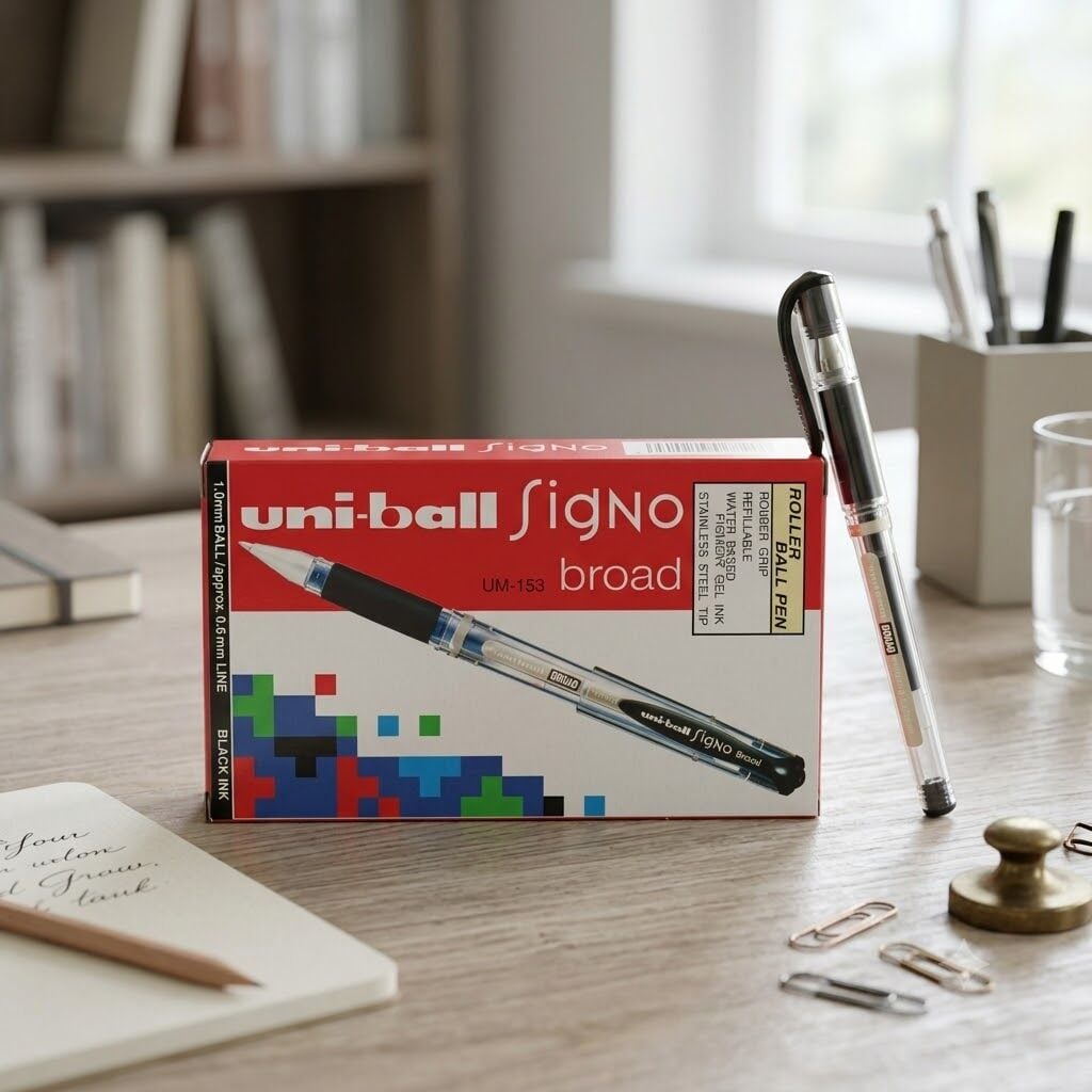 Uni Ball Um-153 Siyah İmza Kalemi 12 Li