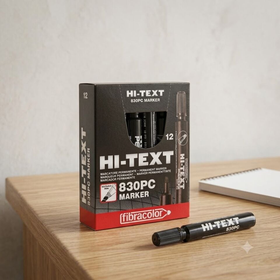 Hitex Marker Kesik Uç Çuval Kalemi Siyah 12 Li